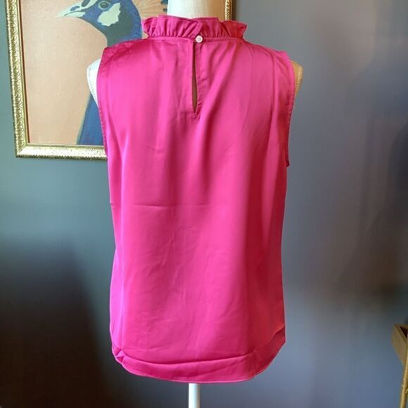J.Crew Sleeveless Pink Blouse with Red Tie ❤️ - Picture 3 of 4